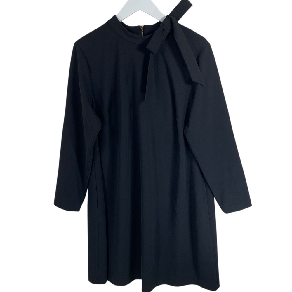 CALVIN KLEIN Elegant Black Dress with Bow Detail size 14 M - Picture 3 of 14